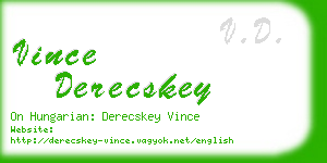 vince derecskey business card